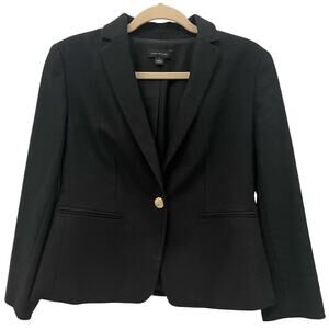 Ann Taylor Black Blazer w/Gold buttons Size 10